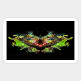 Trippy Tribal Art Burning Heart Magnet